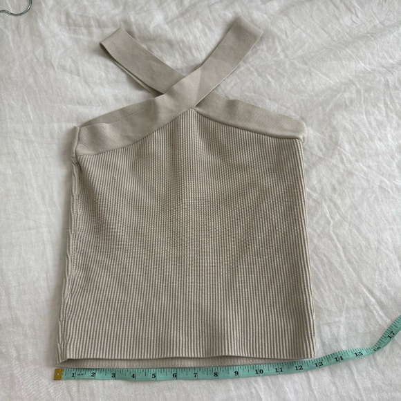Sculpt Knit Criss Cross Tank - Cream - Size Large - Picture 2 of 5